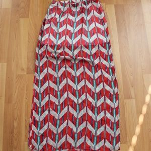 Kirra Maxi Skirt Sz S Aztec Semi-sheer Chevron